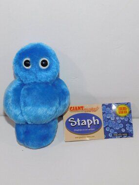 Giant Microbes Staph Infection 6" Blue Plush NEW Staphylococcus Aureus
